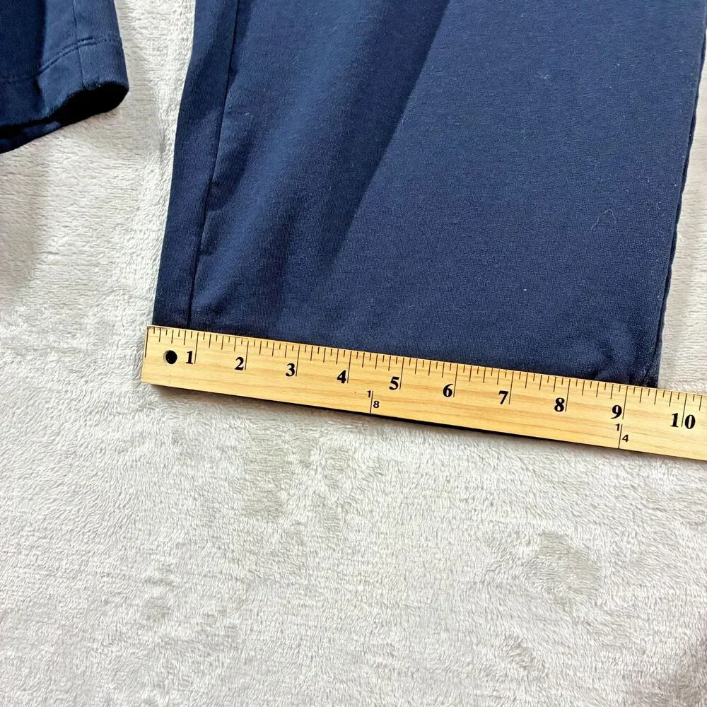 J Jill Pure Jill Affinity French Terry Wide Leg Lounge Pants S Navy Back Pockets